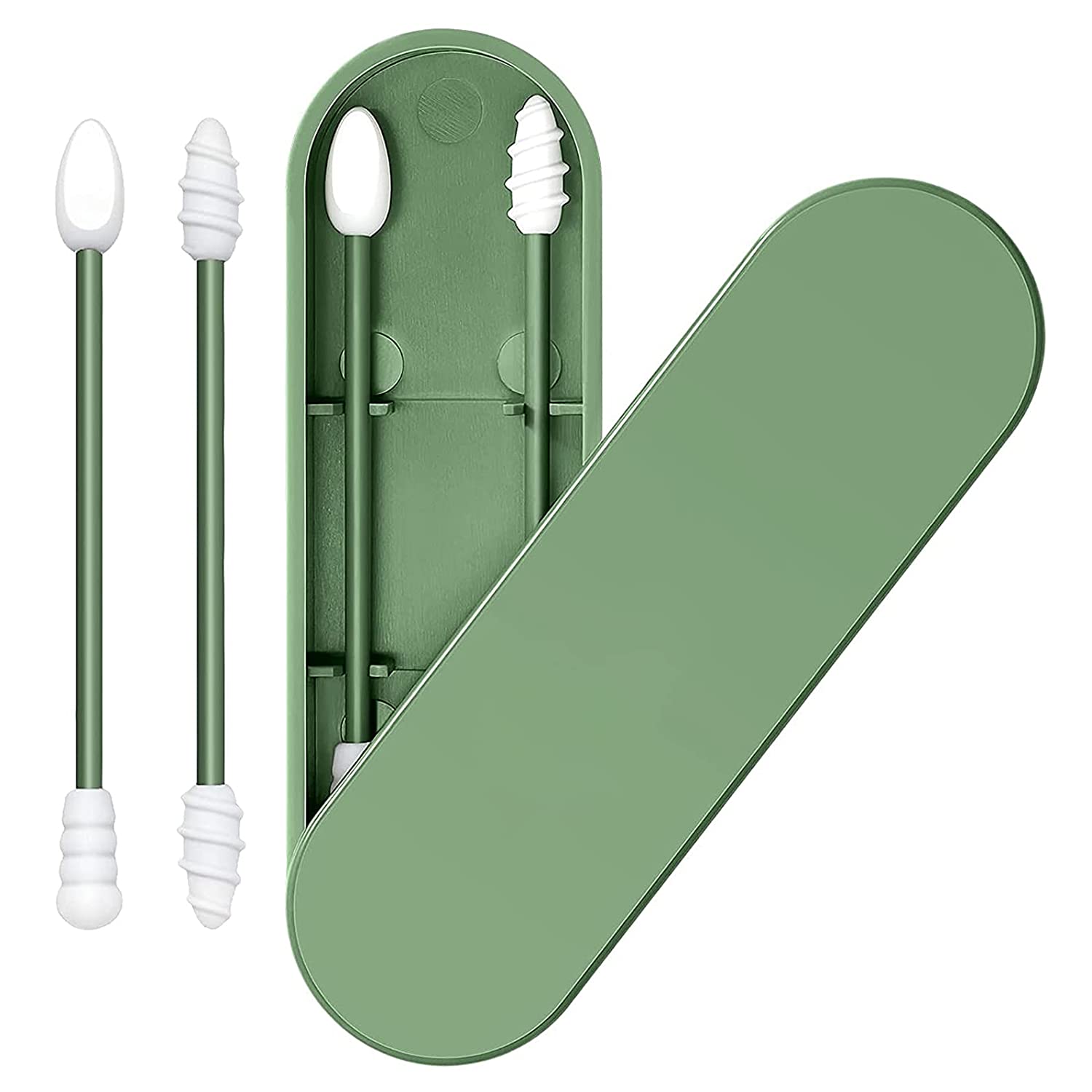 2Pcs Reusable Silicone Ear Swabs Double-headed Recycling