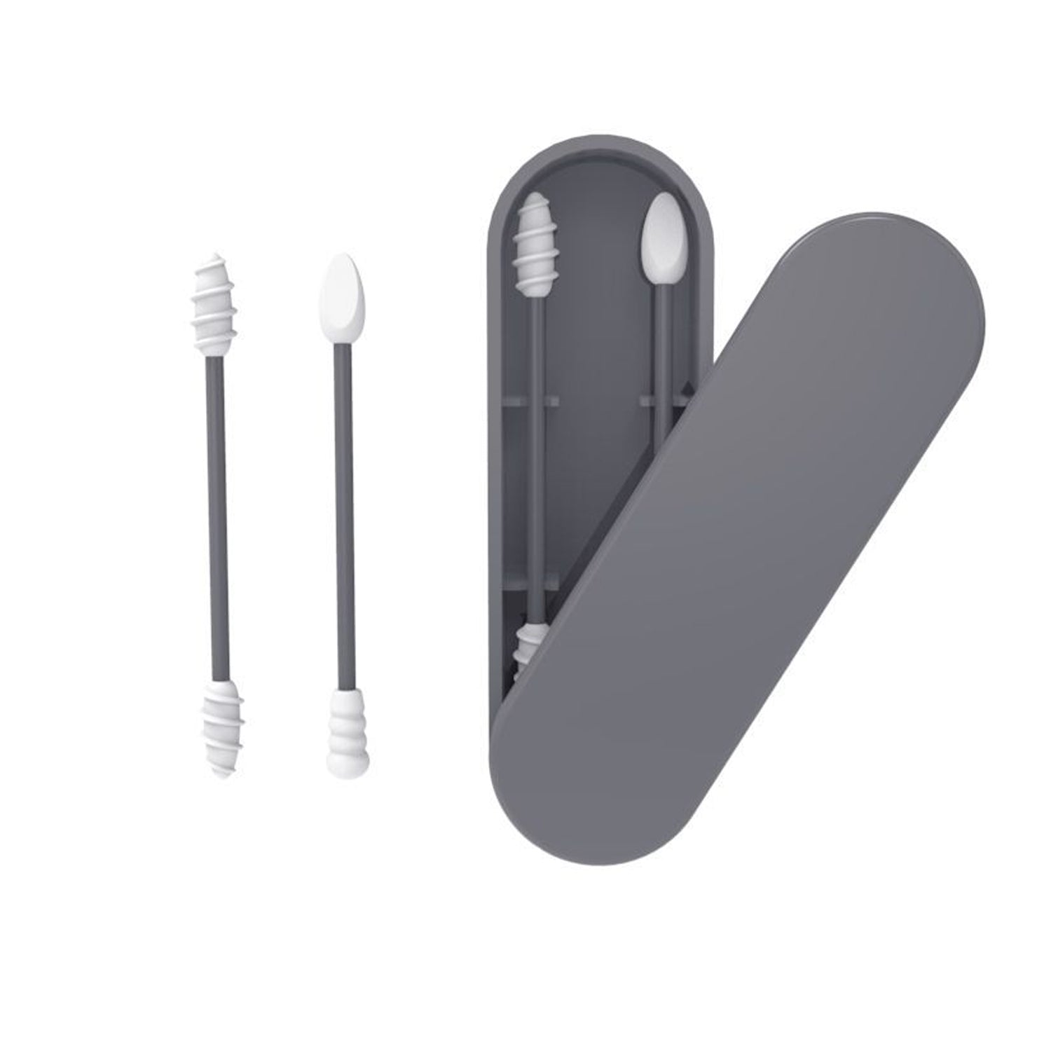 2Pcs Reusable Silicone Ear Swabs Double-headed Recycling