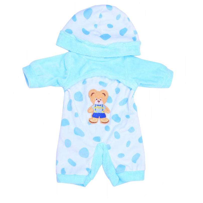 2pcs One piece Suit Pajamas for 15 inch Baby Doll American 18 Inch Doll