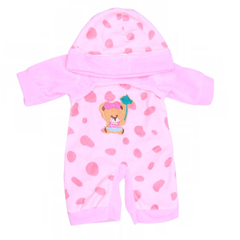 2pcs One piece Suit Pajamas for 15 inch Baby Doll American 18 Inch Doll