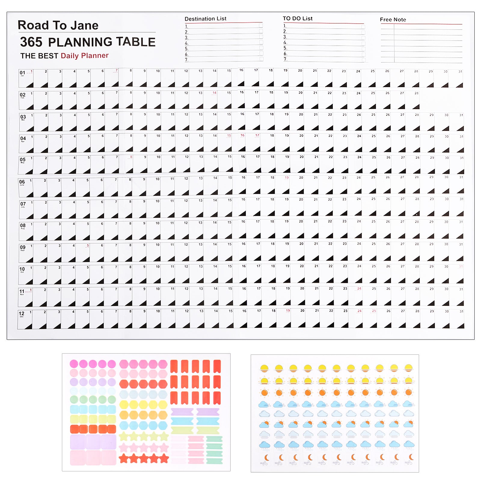 Year Planner Wall Calendar Get Organized for School & Beyond