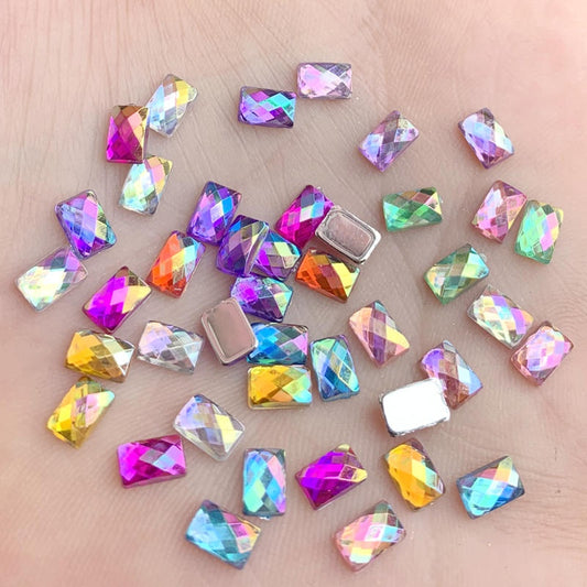 100PCS 0.23in AB Flatback Rhinestone DIY Crafts