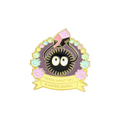 Cartoon Enamel Pin Girl And Cat Brooch