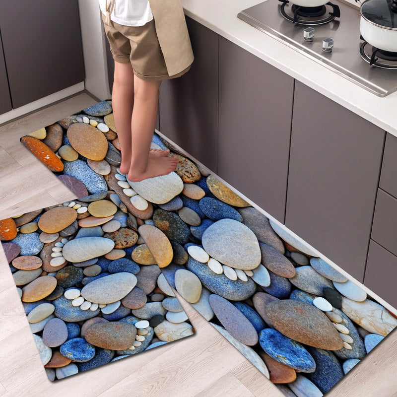 Non Slip 3D Pebbles Floor Mat for Home and Bathroom