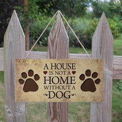 Wooden Dog Tag Hanging Sign Christmas Ornaments