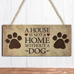 Wooden Dog Tag Hanging Sign Christmas Ornaments