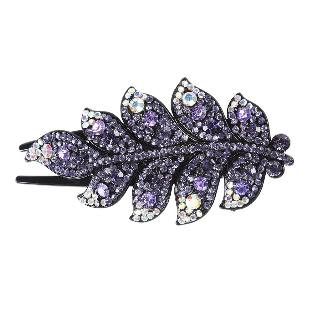 Rhinestone Leaves Hair Claw Clip Hair Crystal Hair Combs Female Hair Accessories