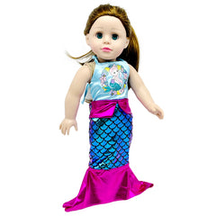 Mermaid Dress Doll Clothes Fits 18 Inch Doll