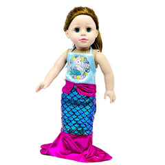 Mermaid Dress Doll Clothes Fits 18 Inch Doll