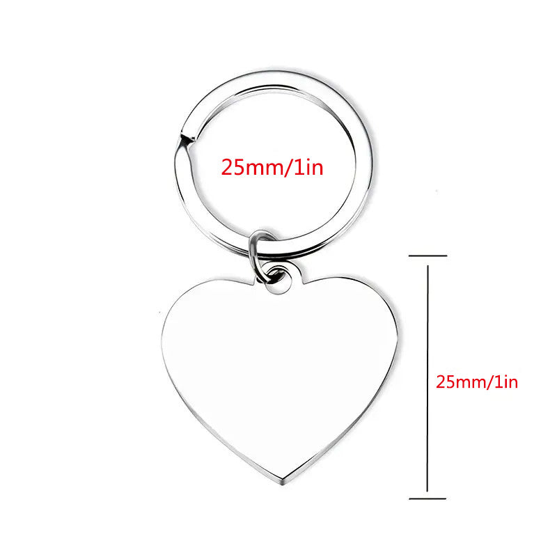 Heart-Shaped Stainless Steel Key Chain for Mom - Thanksgiving Gift