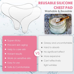 Silicone Chest Pads Wrinkles Patches Smooth Skin Reduce Aging