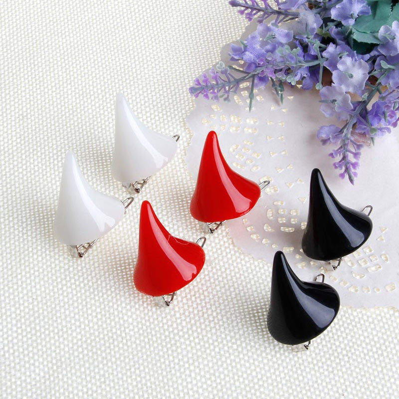 Horror Gothic Cosplay Demon Horn Hair Clip Halloween Hairpin