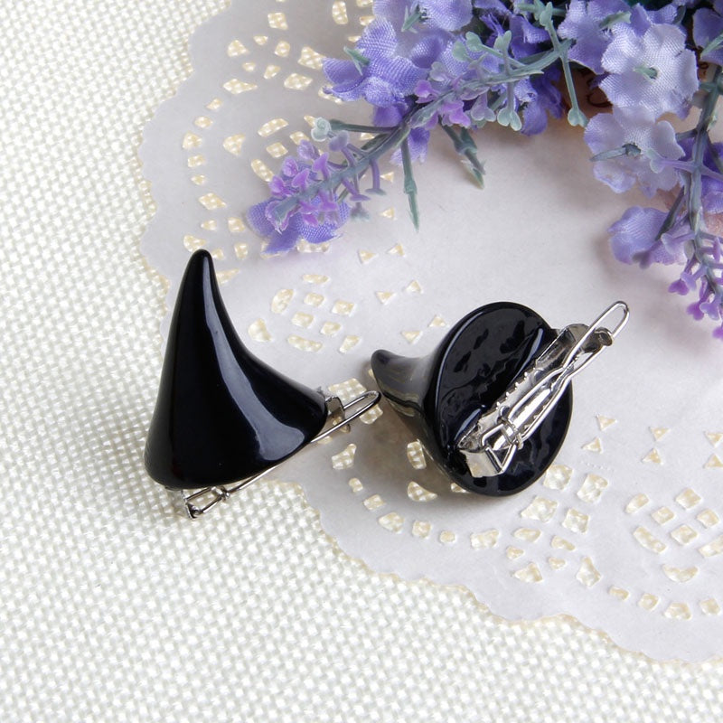 Horror Gothic Cosplay Demon Horn Hair Clip Halloween Hairpin