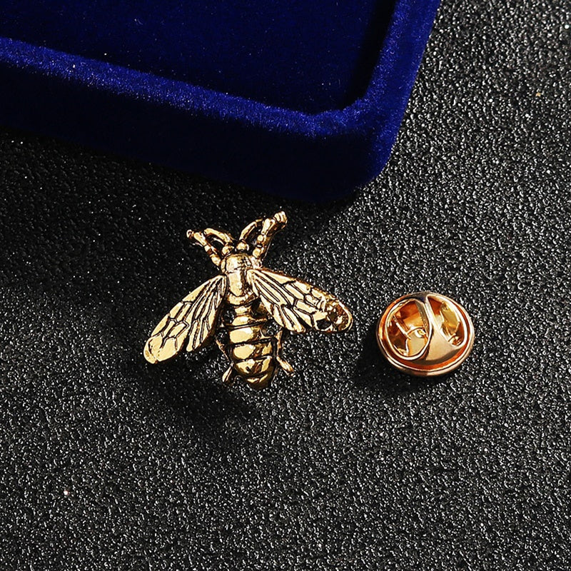 Retro Bee Brooch Wedding Suit Brides Men's Women's Shirt Collar Pin