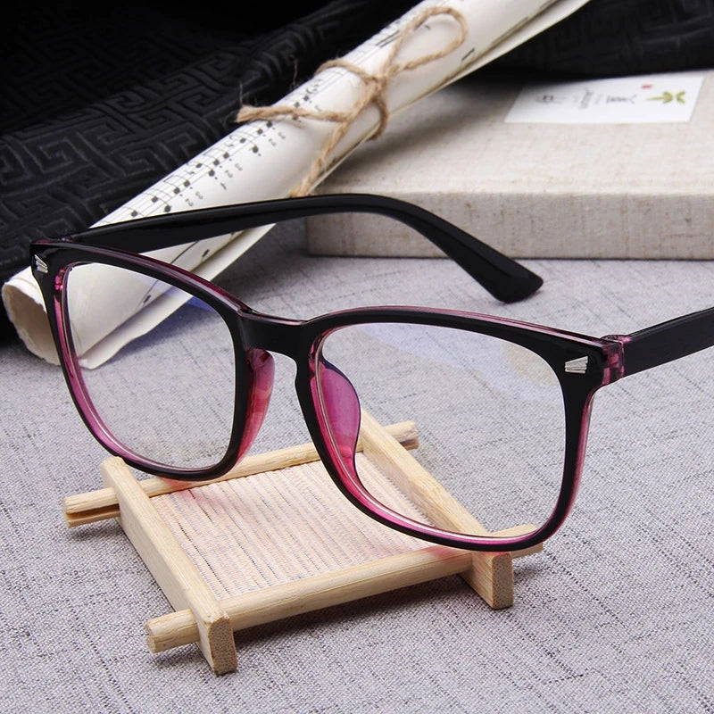Square Frame Glasses Cat Eye Transparent Lens Lightweight Eyewear
