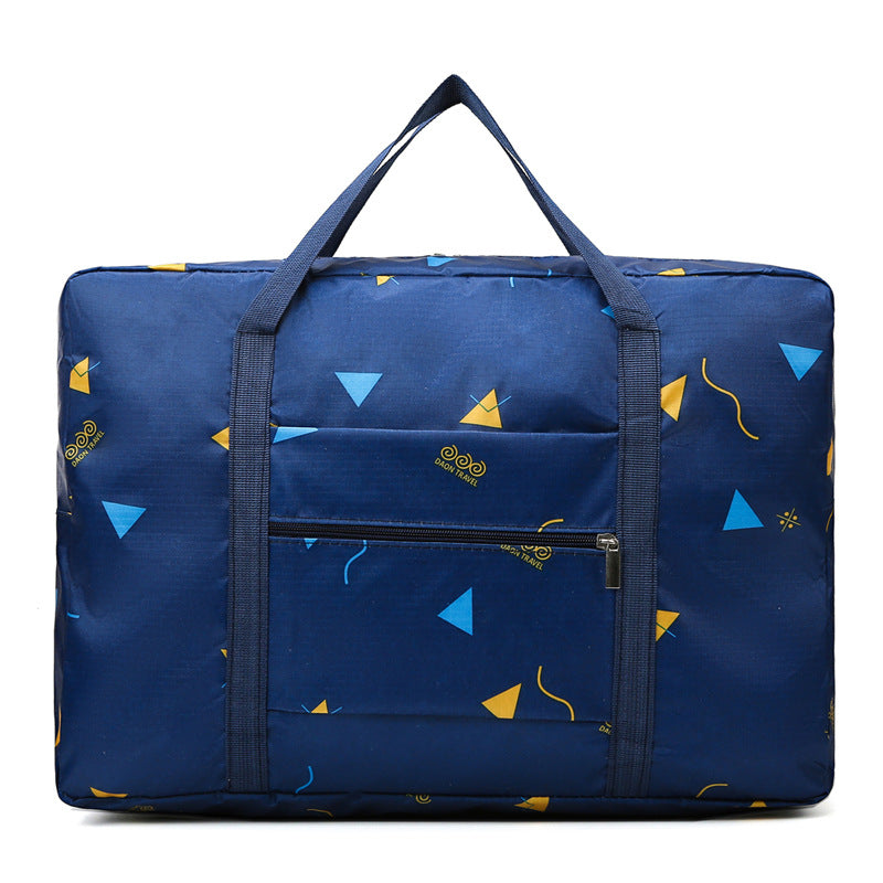 Large Capacity Zipper Luggage Bag Print Duffle Bag Portable Storage