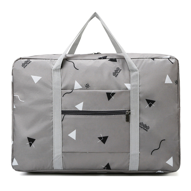 Large Capacity Zipper Luggage Bag Print Duffle Bag Portable Storage