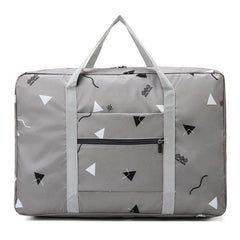 Large Capacity Zipper Luggage Bag Print Duffle Bag Portable Storage