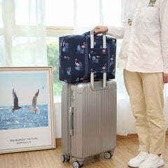 Large Capacity Zipper Luggage Bag Print Duffle Bag Portable Storage