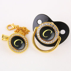 Cute 26 Letter Pacifier Chain Clip for Baby Necklace
