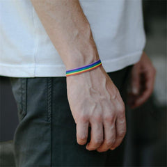 Woven Rainbow Bracelets LGBT Gay Lesbians Adjustable Personality Jewelry