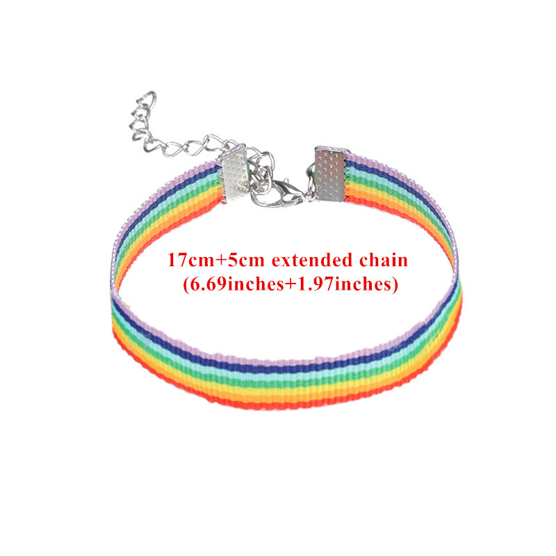 Woven Rainbow Bracelets LGBT Gay Lesbians Adjustable Personality Jewelry