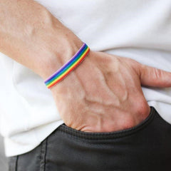 Woven Rainbow Bracelets LGBT Gay Lesbians Adjustable Personality Jewelry