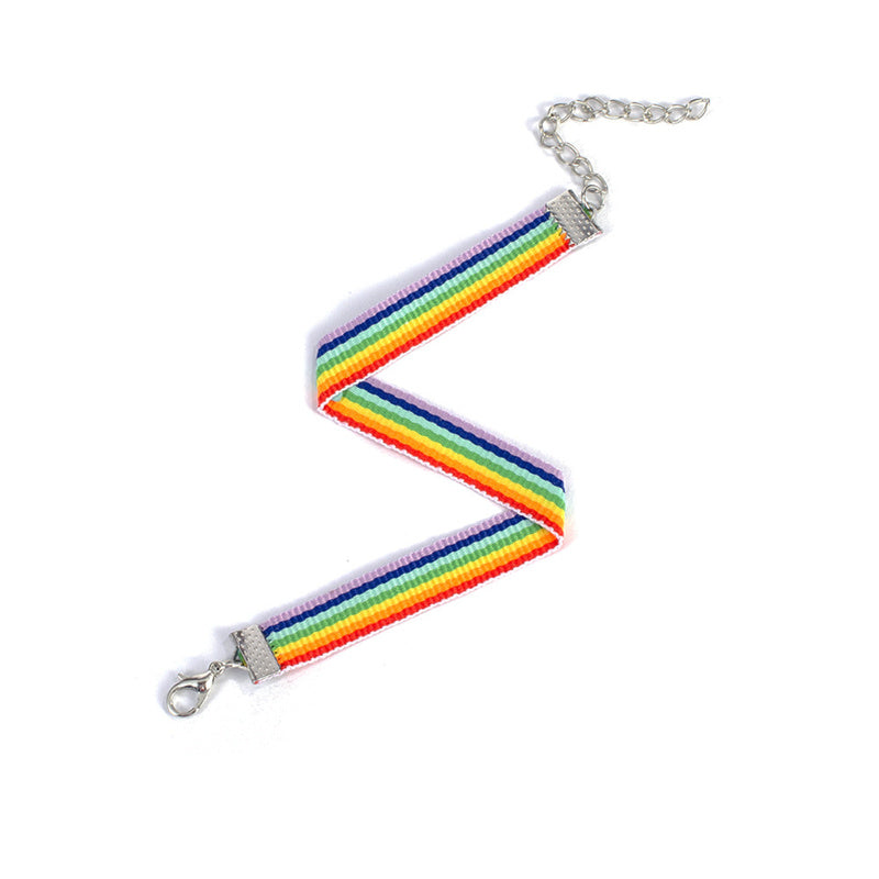 Woven Rainbow Bracelets LGBT Gay Lesbians Adjustable Personality Jewelry