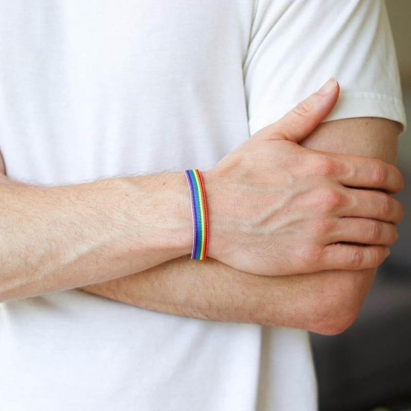 Woven Rainbow Bracelets LGBT Gay Lesbians Adjustable Personality Jewelry