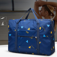 Large Capacity Zipper Luggage Bag Print Duffle Bag Portable Storage