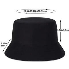 Girl Embroidery Bucket Hat Lightweight Fisherman Cap Cotton Basin Hat