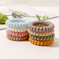 Frosted Solid Spiral Hair Tie Coil Hair Tie Waterproof Hair Accessories