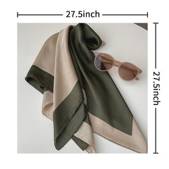 Vintage Block Neckerchief Silk Square Scarf Bandana Head Wrap