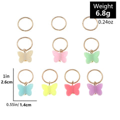 10PCS Random Butterfly Headdress DIY Pendant Hair Accessories