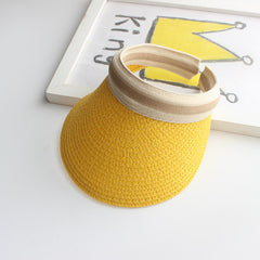 Kids Bear Sunshade Hat Spring Summer Straw Hat