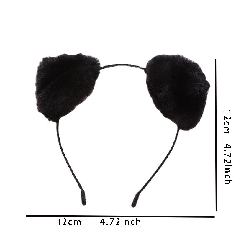 Cartoon Plush Cat Ears Headband Fluffy Costume Halloween Accessories