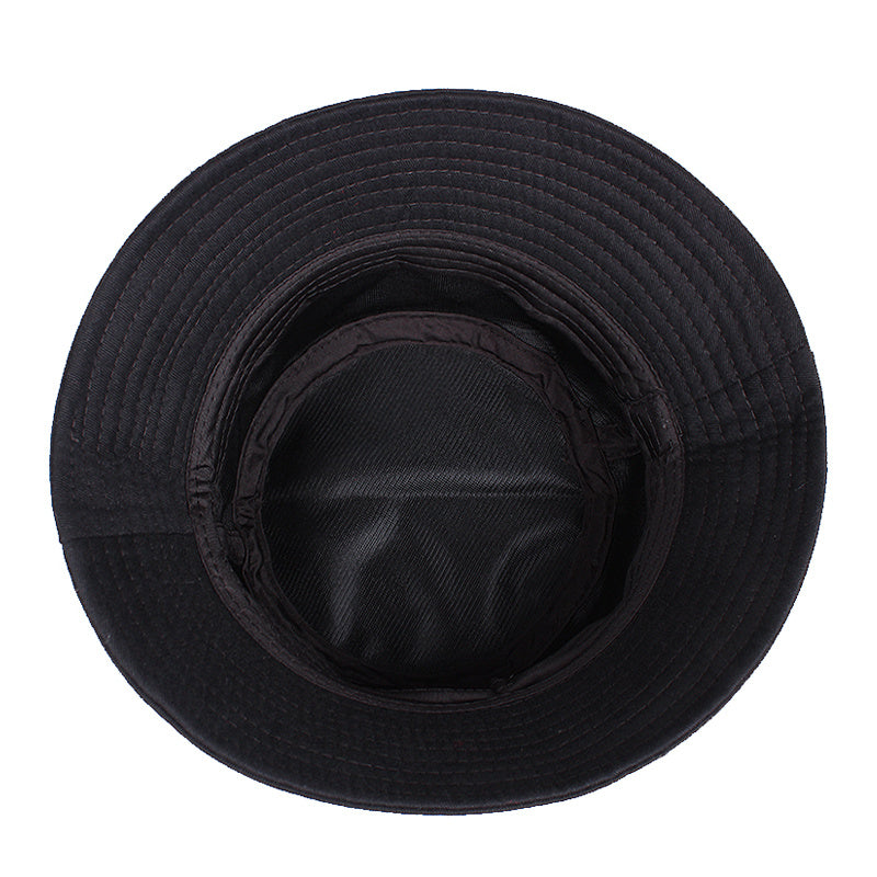 Flame Embroidery Bucket Hat Hip Hop Sun Hats for Men Women