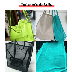 Summer Mesh Beach Bag Foldable Hollow Out Tote Bag Lightweight