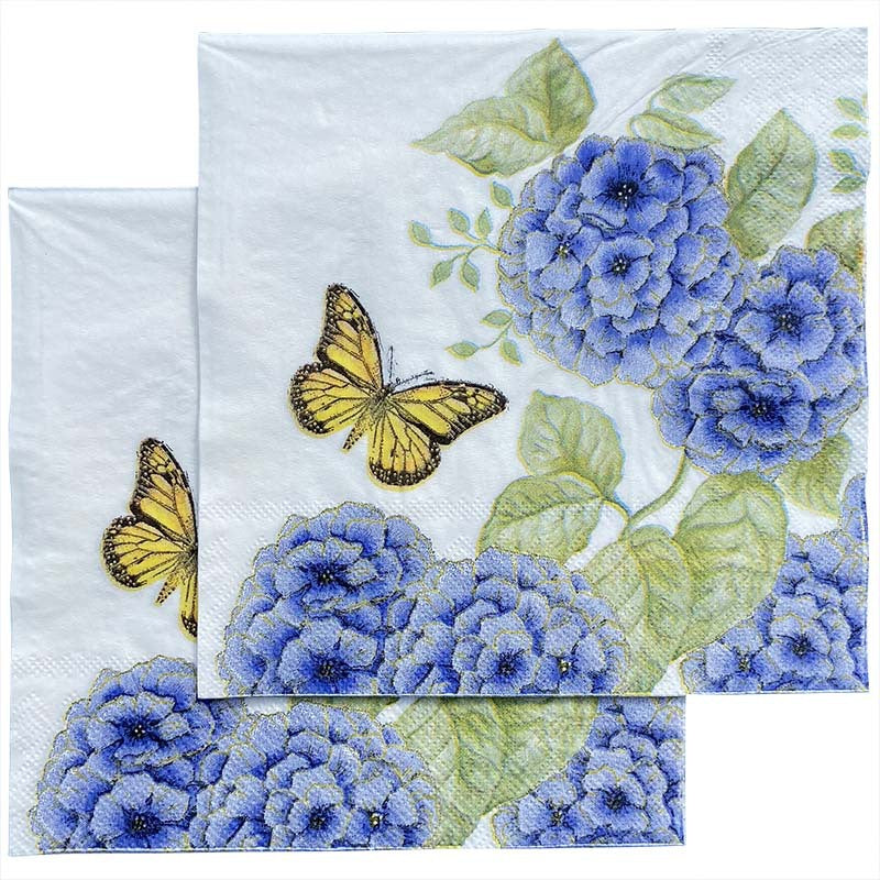 20pcs Butterfly & Flower Double Layer Napkin for Party | Birthday, Restaurant