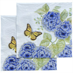 20pcs Butterfly & Flower Double Layer Napkin for Party | Birthday, Restaurant