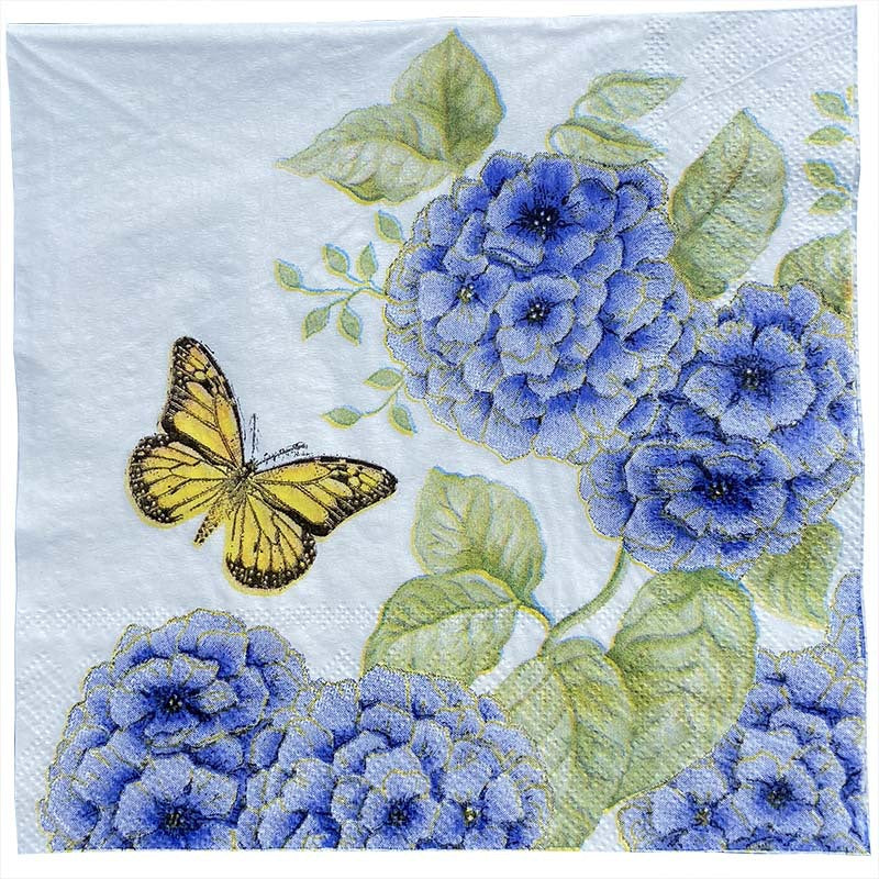 20pcs Butterfly & Flower Double Layer Napkin for Party | Birthday, Restaurant