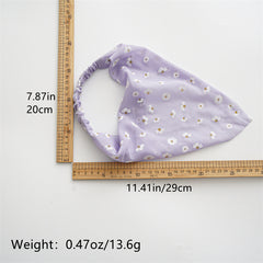 Daisy Pattern Hair Tie Fabric Large Scrunchie Hair Ponytail Streamer