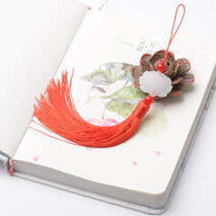 Lotus Tassel Hanging Ear Jade Ornament Clothing Accessories