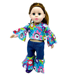 18 Inch Doll Clothes Flared Sleeve Tops and Bell bottoms Set