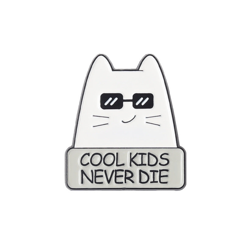 Sarcastic Cats Enamel Lapel Pins Funny Brooch