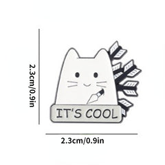 Sarcastic Cats Enamel Lapel Pins Funny Brooch