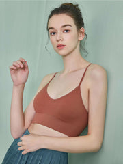 Triangle Cups Sports Bra Push Up Yoga Fitness Bra