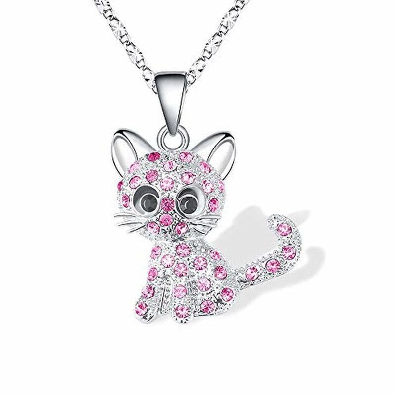 Cartoon Cat Pendant Necklace Decorative Accessories Holiday Gift