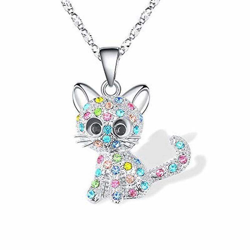 Cartoon Cat Pendant Necklace Decorative Accessories Holiday Gift