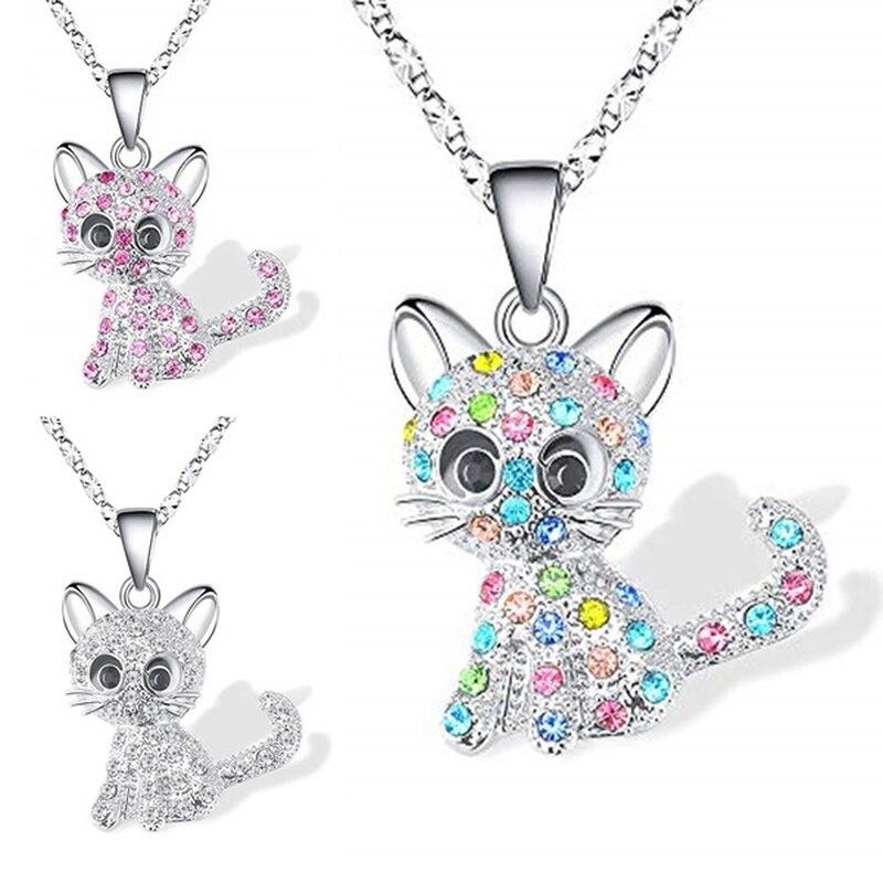 Cartoon Cat Pendant Necklace Decorative Accessories Holiday Gift